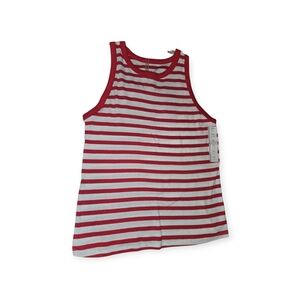 a new day Striped Red White Tank Top Small Summer Staple Trend